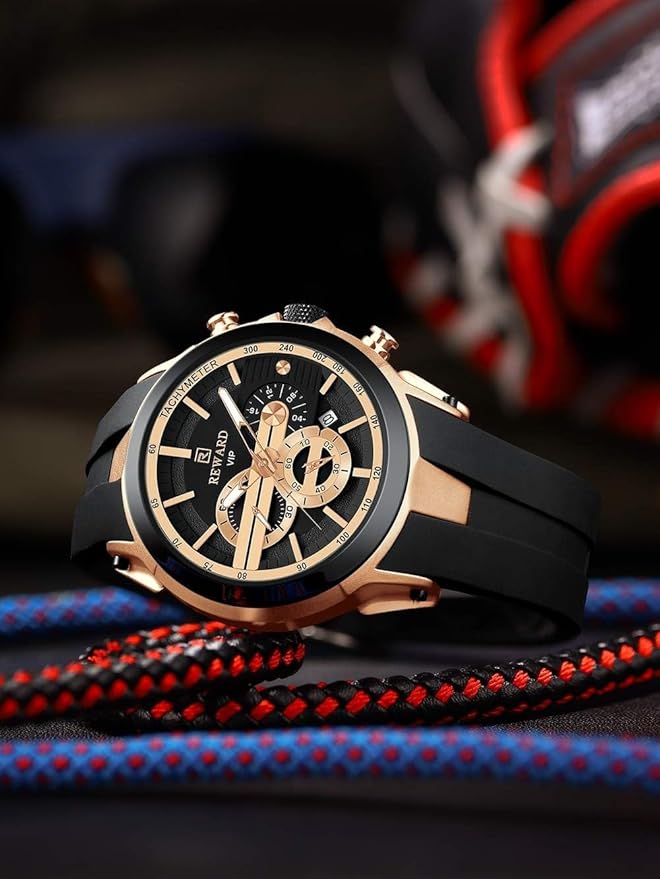 Reward 83046M,VIP Men’s Luxury Chronograph,ساعة رجالية فاخرة من السيليكون والكوارتز