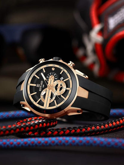 Reward 83046M,VIP Men’s Luxury Chronograph,ساعة رجالية فاخرة من السيليكون والكوارتز