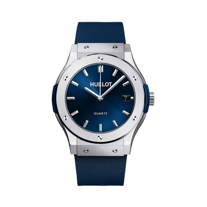Hublot Quartz Classic Fusion Titanium 43mm – Blue & Black WATCH WITH BOX (🚫 Serious inquiries only, please. ❗ Order cancellation after confirmation is not accepted.)