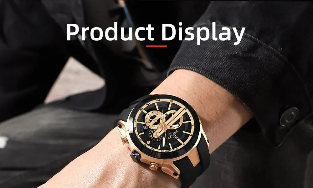 Reward 83046M,VIP Men’s Luxury Chronograph,ساعة رجالية فاخرة من السيليكون والكوارتز