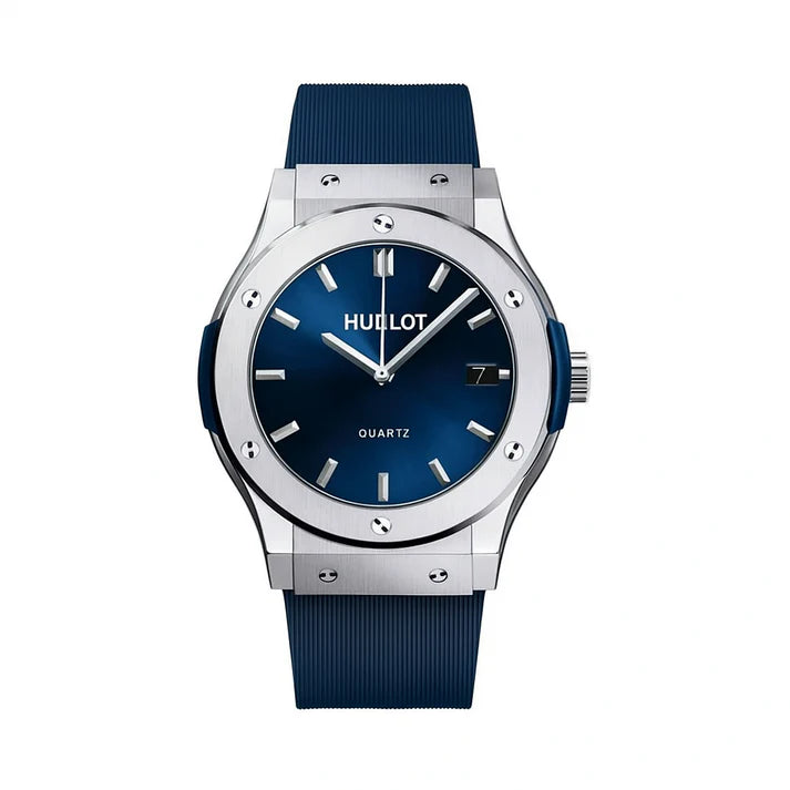 Hublot Quartz Classic Fusion Titanium 43mm – Blue & Black WATCH WITH BOX (🚫 Serious inquiries only, please. ❗ Order cancellation after confirmation is not accepted.)