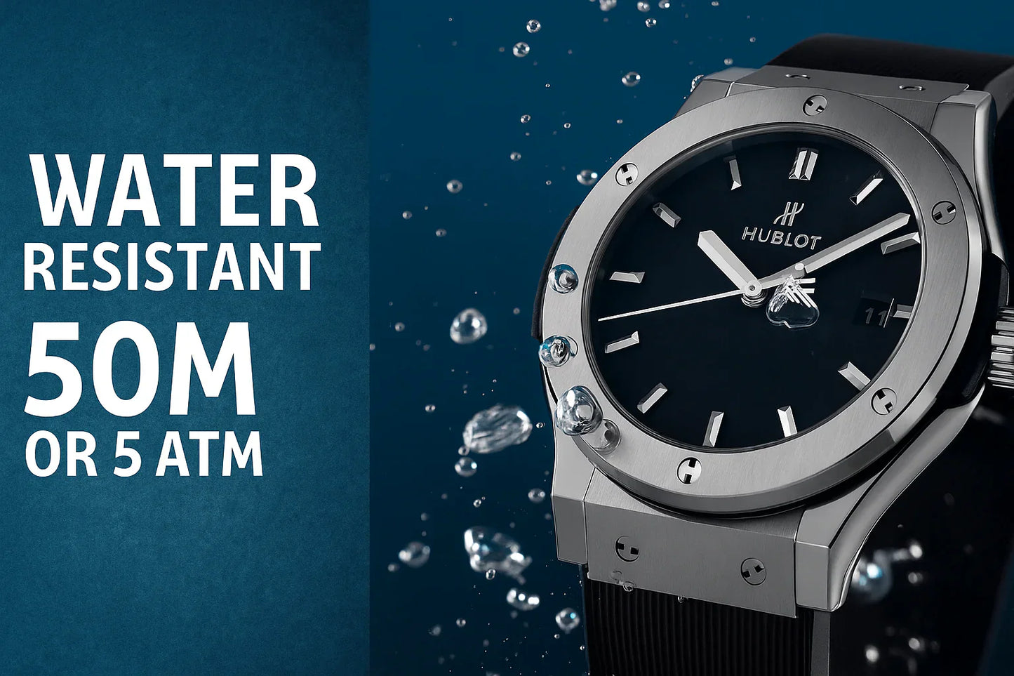 Hublot Quartz Classic Fusion Titanium 43mm – Blue & Black WATCH WITH BOX (🚫 Serious inquiries only, please. ❗ Order cancellation after confirmation is not accepted.)