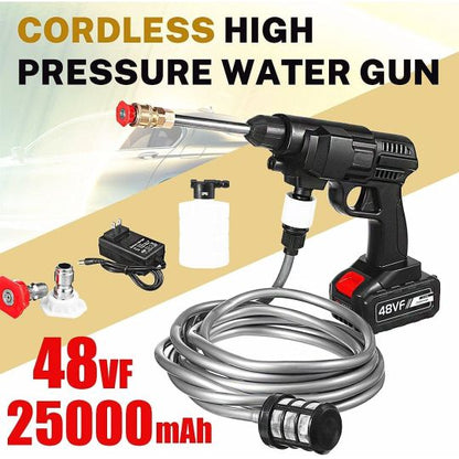 Car Wash Gun + Rechargeable Vacuum Cleaner