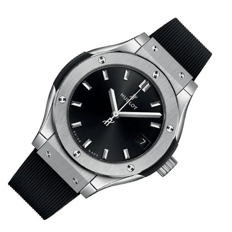 Hublot Quartz Classic Fusion Titanium 45mm – Black WATCH WITH BOX
