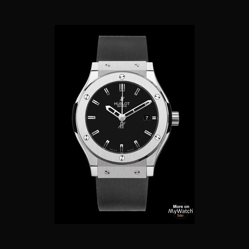 Hublot Quartz Classic Fusion Titanium 45mm – Black WATCH WITH BOX